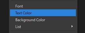 「Text Color」を選択