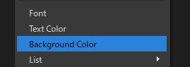 「Background Color」を選択