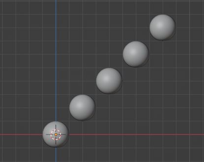 Z軸方向にオブジェクト1つ分移動