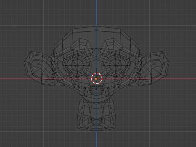 モンキーのワイヤーフレームが表示される