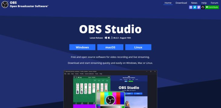 OBS Studio公式サイト