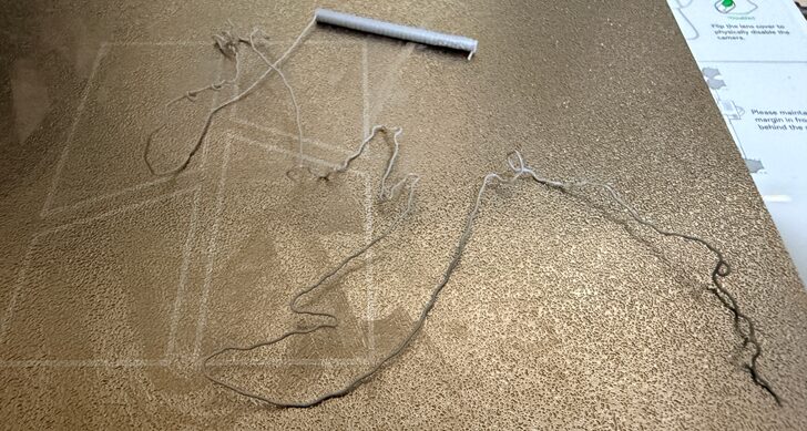 細長いものを印刷したときの失敗例