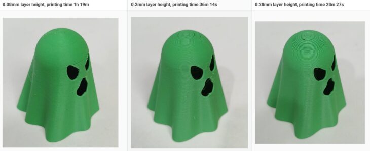 積層ピッチによるムラの変化