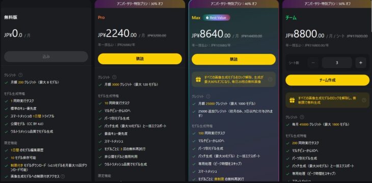 2026年7月時点での料金プラン